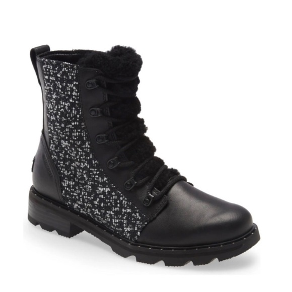 SOREL LENNOX LACE COZY WP BLACK BOOT Size: 8 - Picture 13 of 14